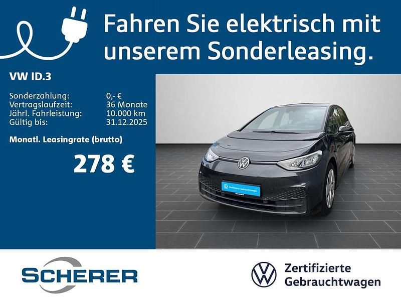 Mangangrau metallic schwarz (metallic) Gebraucht 2021 VW ID.3 Pro Performance Kleinwagen | 18.480 € (Guter Preis) - Bild 1/4