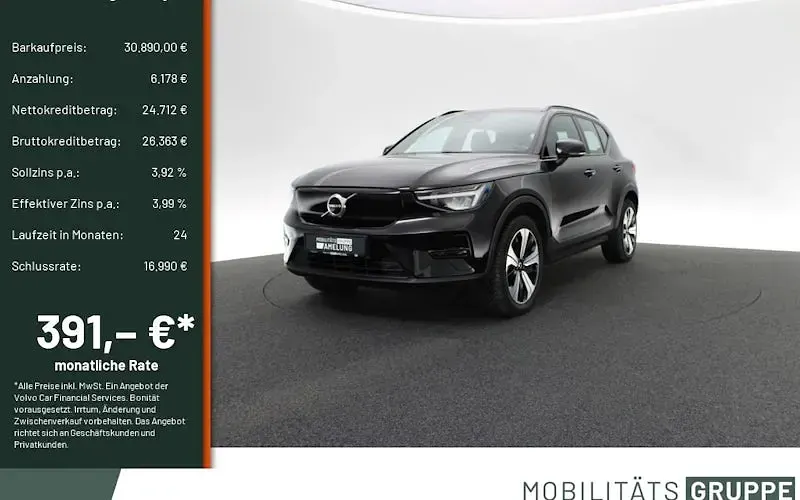 Occasion Volvo EX40 Plus 175 kW (238 ch) 2022 Noir SUV