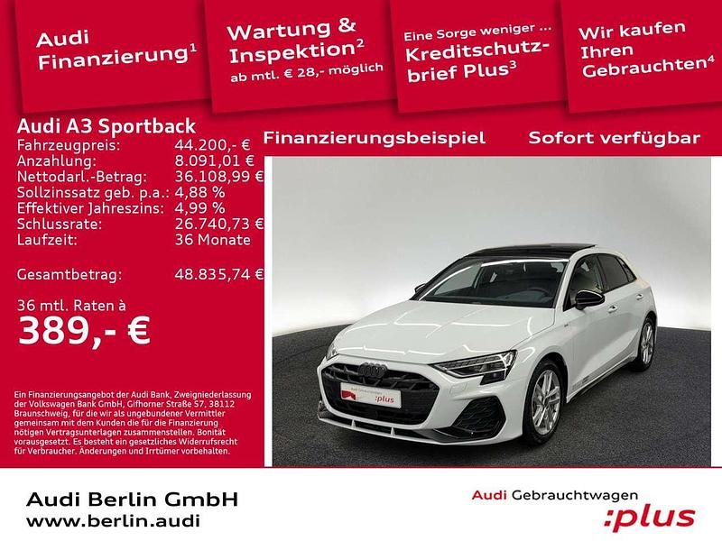 Gletscherweiß metallic Gebraucht 2025 Audi A3 Ambiente Limousine | 44.200 € (Teuer) - Bild 1/3