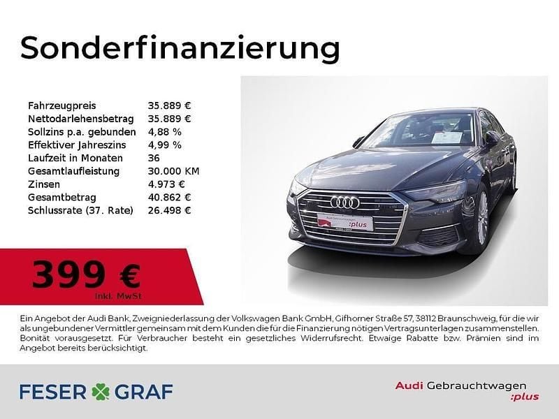 Manhattangrau metallic Gebraucht 2023 Audi A6 Design Limousine | 35.889 € (Superpreis) - Bild 1/2