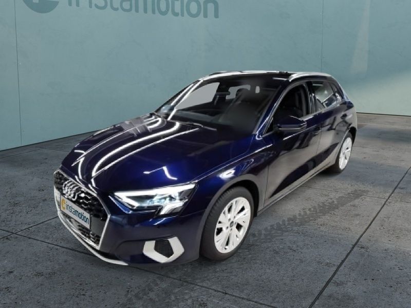 Blau Gebraucht 2024 Audi A3 Sportback e-tron Advanced Plus Kleinwagen | 40.650 € - Bild 1/4