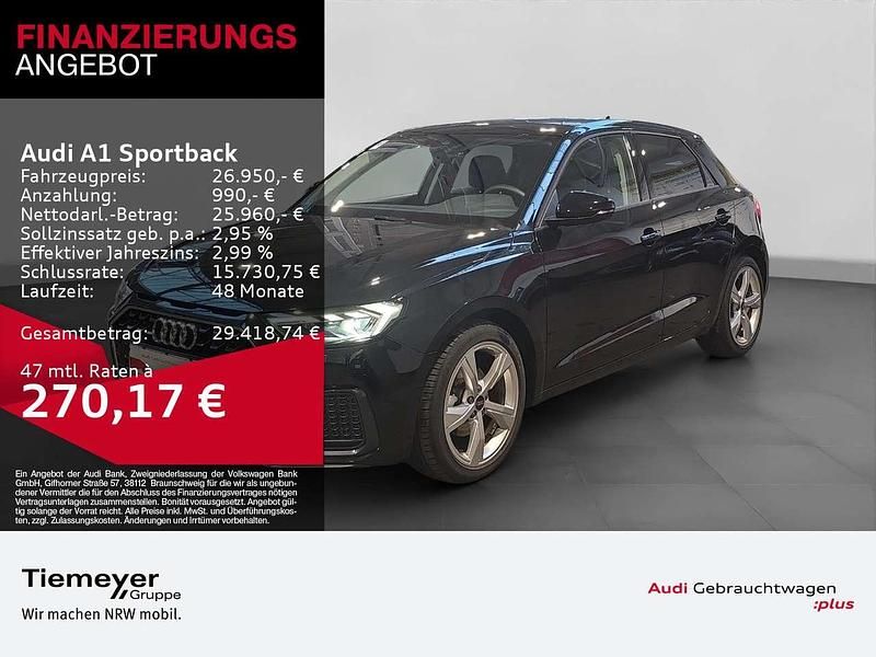 Mythosschwarz metallic Gebraucht 2025 Audi A1 Advanced Kleinwagen | 26.950 € (Fairer Preis) - Bild 1/4