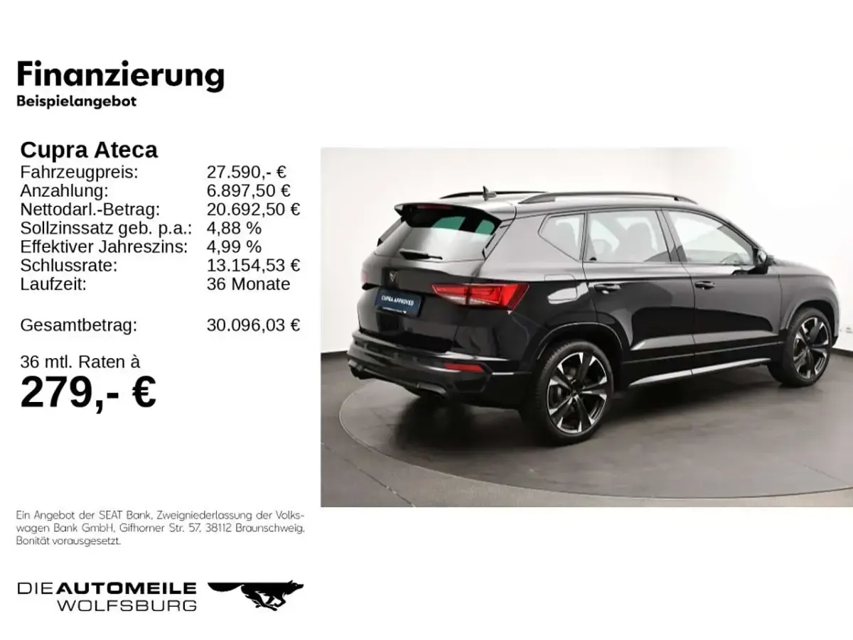 Gebraucht Cupra Ateca 300 PS (220 kW) 2021 Schwarz SUV