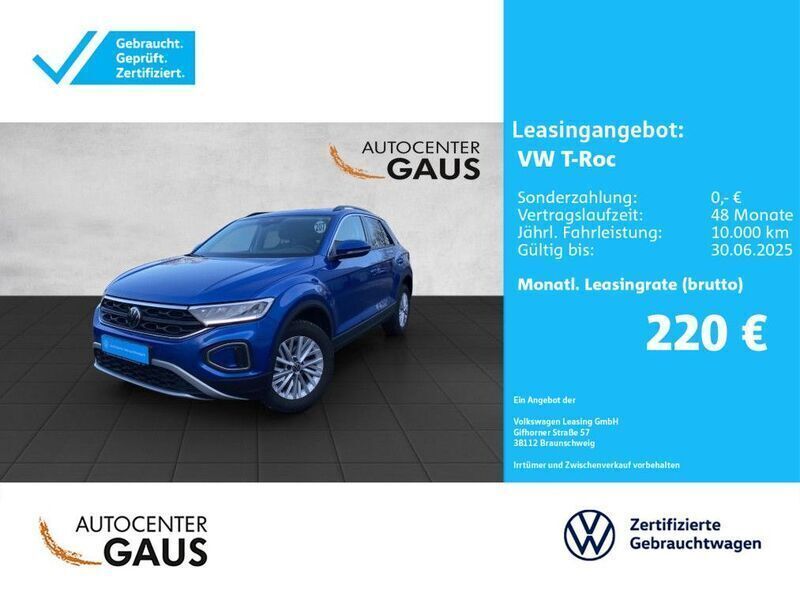 Blau Gebraucht 2023 VW T-Roc Life SUV | 23.480 € (Fairer Preis) - Bild 1/2