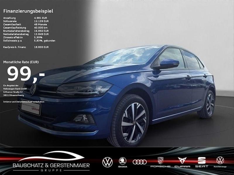 Blau Gebraucht 2021 VW Polo Highline Kleinwagen | 18.230 € (Fairer Preis) - Bild 1/4