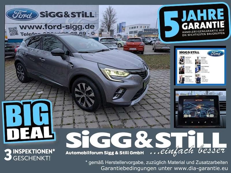 Stahlgrau metallic / dach blackpe Gebraucht 2024 Renault Captur Techno SUV | 16.650 € - Bild 1/3