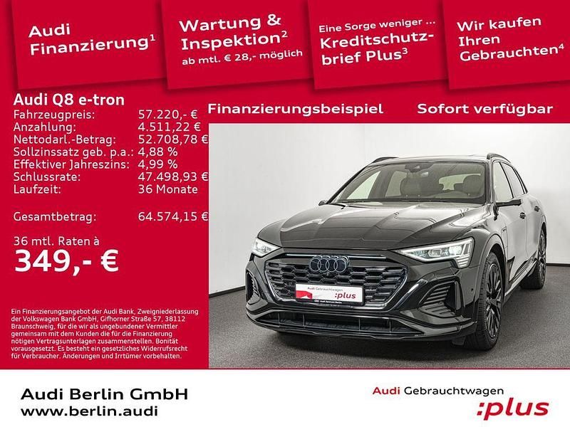 Mythosschwarz metallic Gebraucht 2023 Audi Q8 e-tron S-Line SUV | 55.250 € (Superpreis) - Bild 1/3