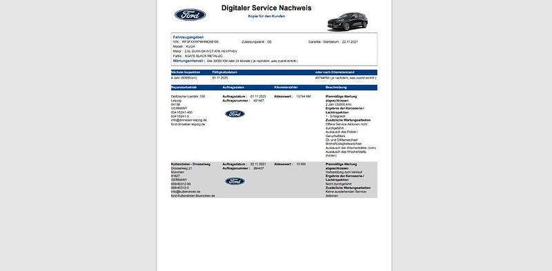 Gebraucht Ford Kuga Titanium 224 PS (164 kW) 2021 Obsidianschwarz metallic SUV