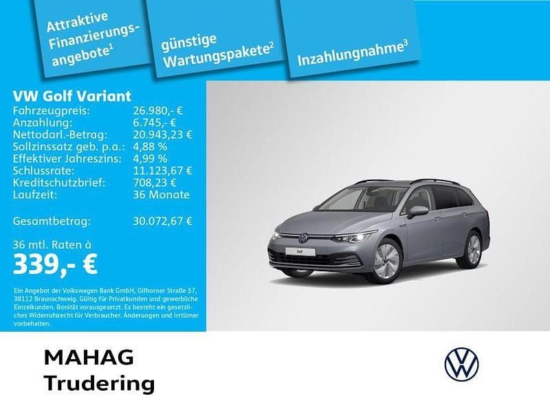 Grau Gebraucht 2022 VW Golf VIII Style Kombi | 26.980 € (Fairer Preis) - Bild 1/2