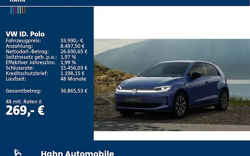 Neu VW ID. Polo Style 99 kW (135 PS) 2026 Blau Kleinwagen