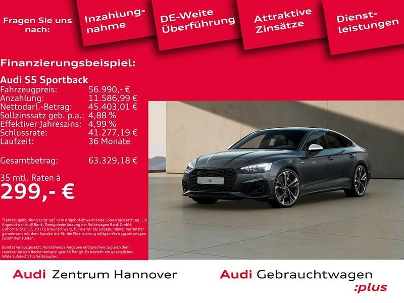 6y daytonagrau perleffekt (metallic) Gebraucht 2023 Audi S5 Sportback Competition Kleinwagen | 56.450 € (Fairer Preis) - Bild 1/4