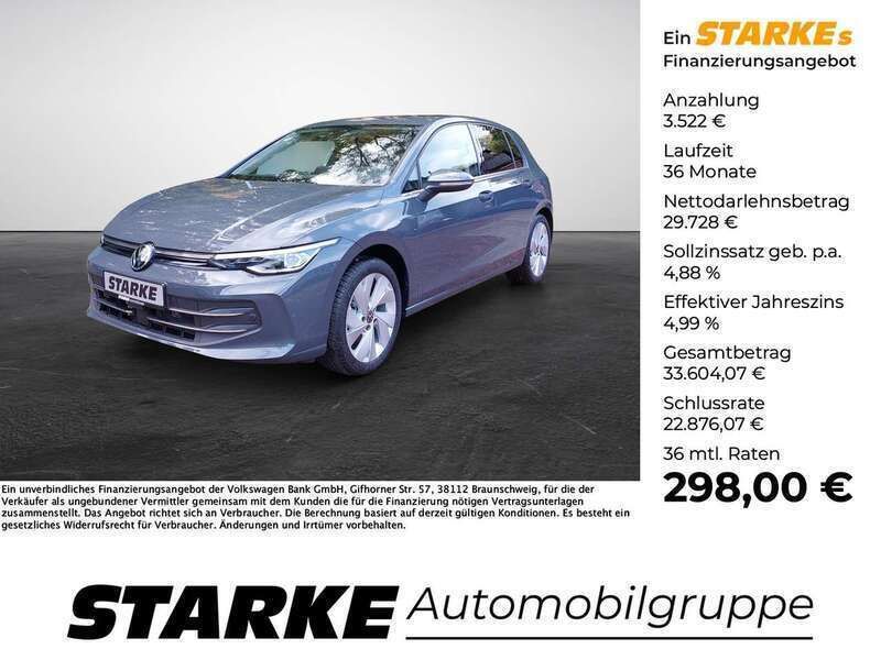 Delfingrau metallic Gebraucht 2024 VW Golf VIII Style Limousine | 33.250 € (Teuer) - Bild 1/3