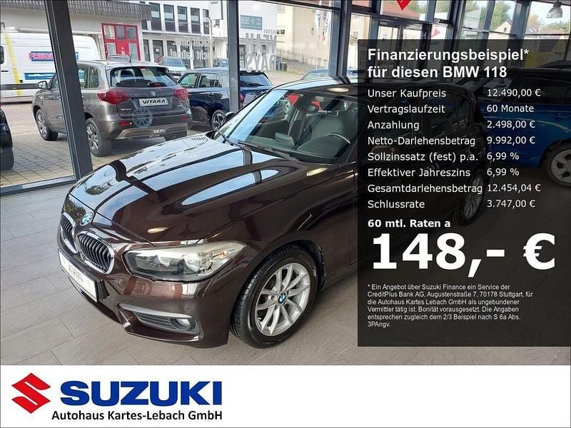 Sparkling brown metallic Gebraucht 2015 BMW 118 Advantage Kleinwagen | 12.490 € (Fairer Preis) - Bild 1/4