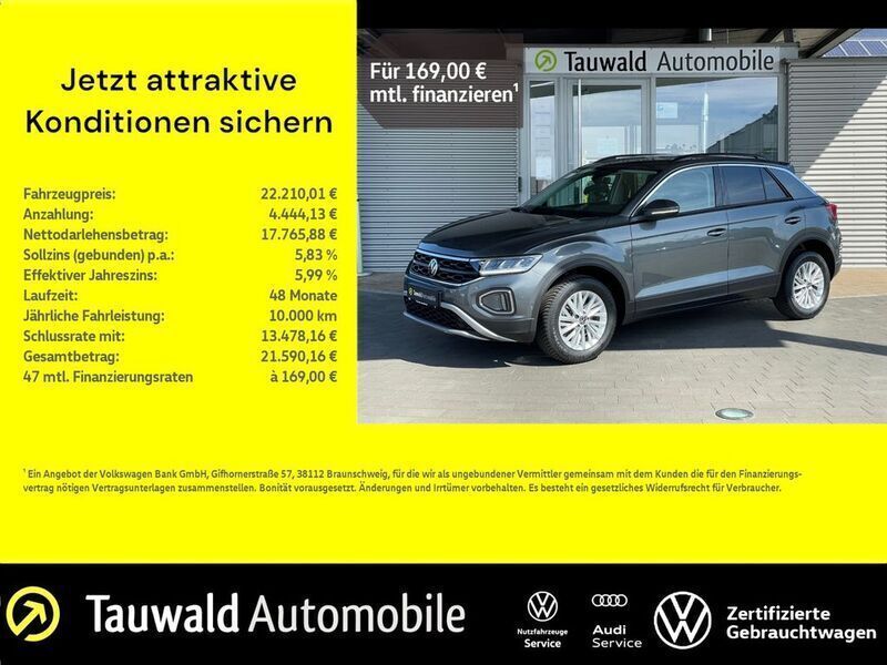 Grau Gebraucht 2024 VW T-Roc Life SUV | 22.210 € (Guter Preis) - Bild 1/4