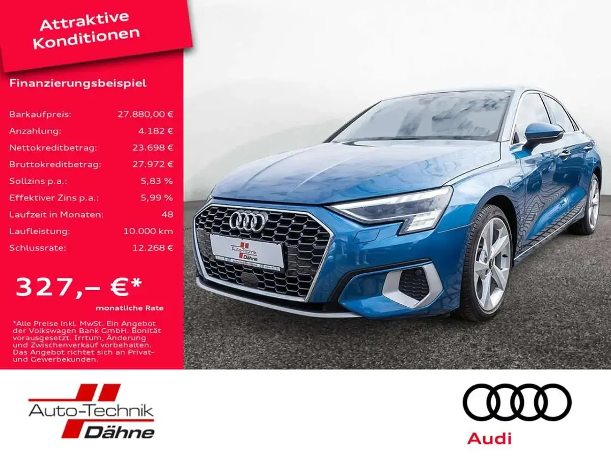 Usata Audi A3 Advanced 150 CV (110 kW) 2022 Blu Berlina