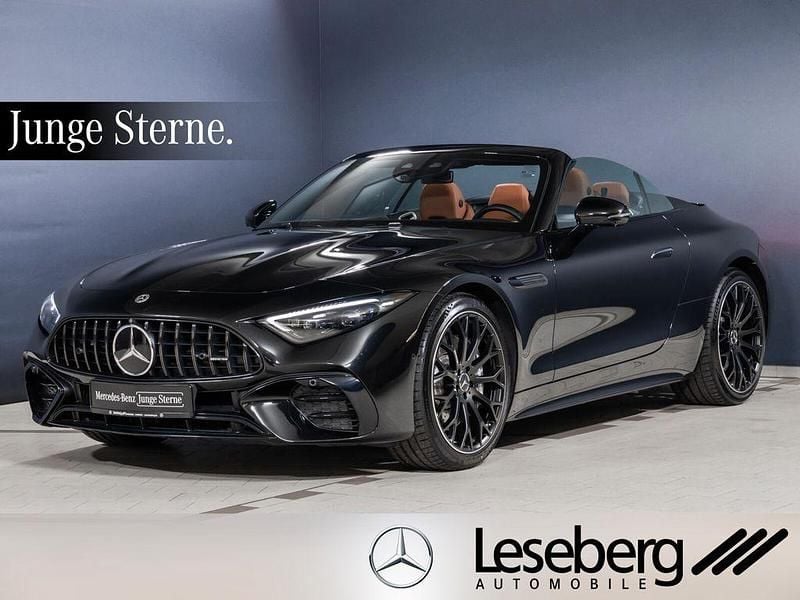 Obsidianschwarz Gebraucht 2024 Mercedes SL43 AMG AMG Cabrio | 102.950 € (Fairer Preis) - Bild 1/4