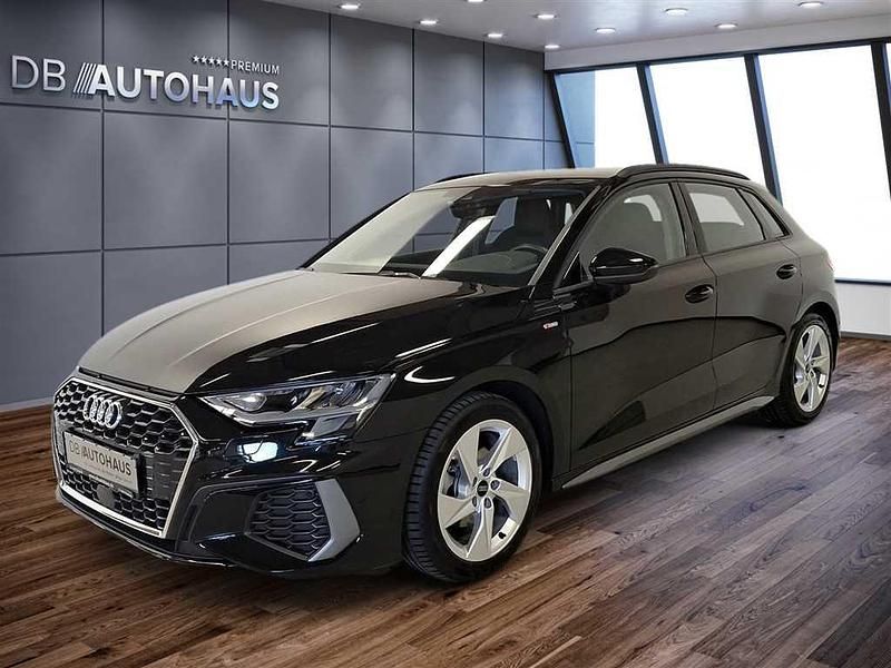 Schwarz Gebraucht 2023 Audi A3 Sportback S-Line Limousine | 28.460 € (Guter Preis) - Bild 1/4