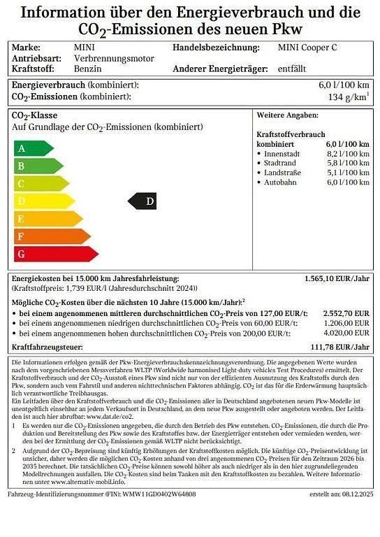 Gebraucht Mini Cooper Classic 156 PS (114 kW) 2025 Weiß Kleinwagen