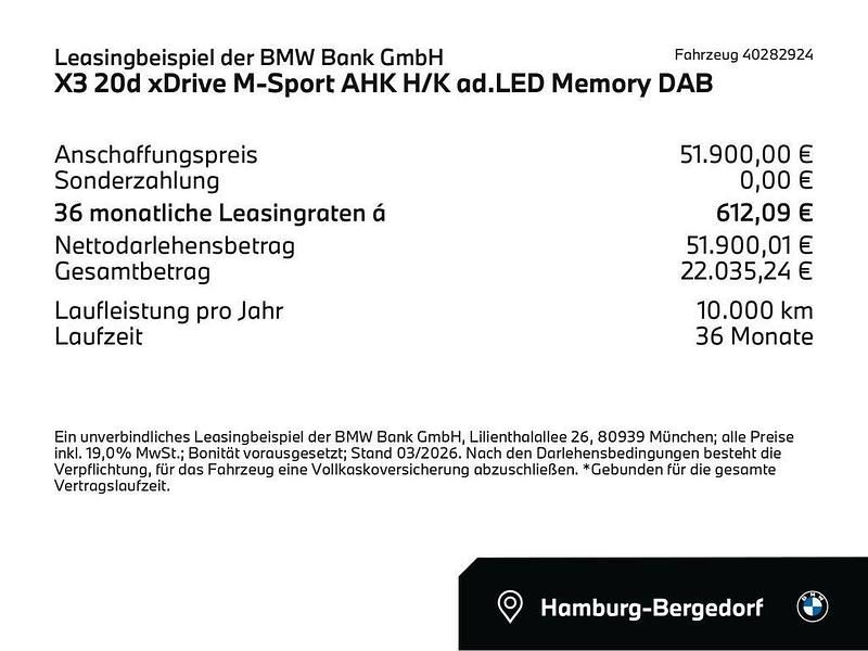 Gebraucht BMW X3 Performance 197 PS (144 kW) 2025 Blau SUV