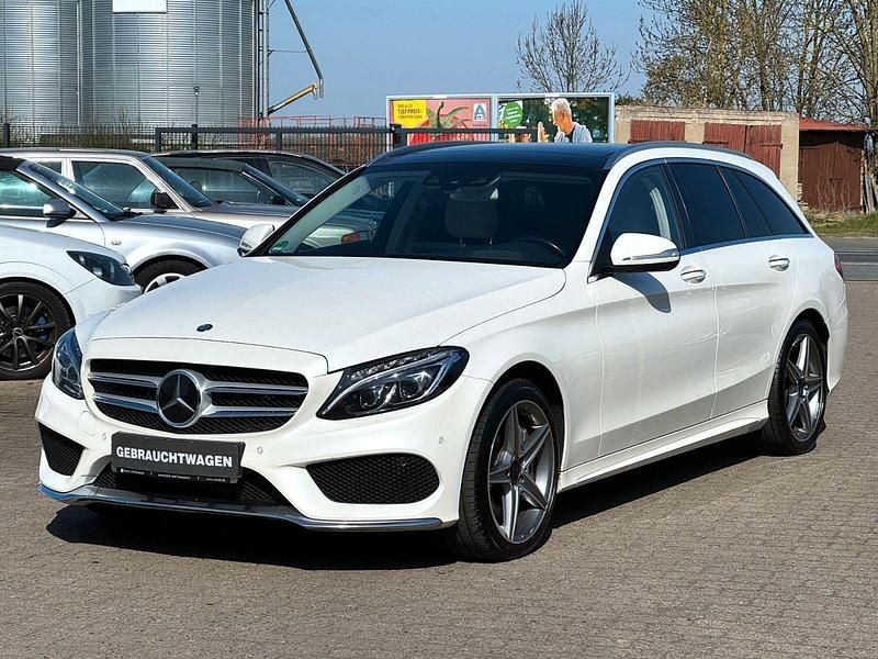 Weiß Gebraucht 2015 Mercedes C250 AMG line Kombi | 16.490 € (Fairer Preis) - Bild 1/4