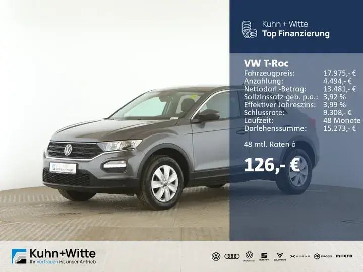 Pure white (weiss) Gebraucht 2020 VW T-Roc Style SUV | 20.770 € (Fairer Preis) - Bild 1/2