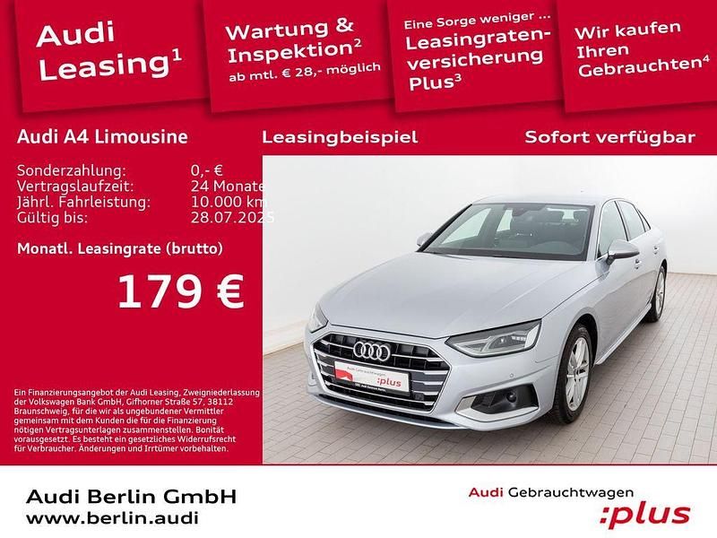 Florettsilber metallic Gebraucht 2024 Audi A4 Advanced Plus Limousine | 34.900 € (Etwas zu teuer) - Bild 1/3