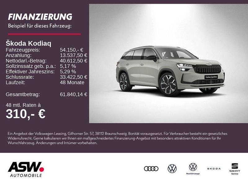 Stahlgrau Neu 2025 Skoda Kodiaq SportLine SUV | 54.150 € (Fairer Preis) - Bild 1/4
