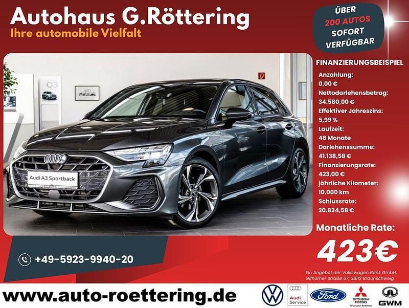 Grau Gebraucht 2024 Audi A3 S-Line Limousine | 34.580 € (Teuer) - Bild 1/4