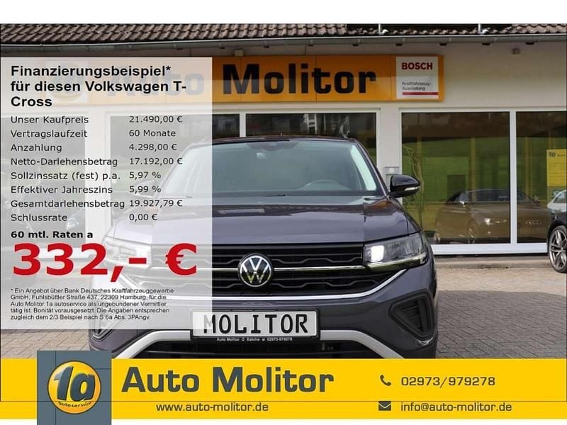 Grau Gebraucht 2025 VW T-Cross Goal SUV | 21.490 € (Superpreis) - Bild 1/4