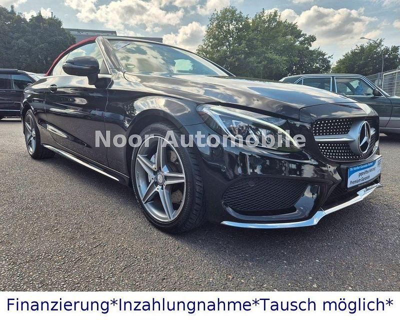 Schwarz Gebraucht 2016 Mercedes C200 AMG line Cabrio | 25.950 € (Guter Preis) - Bild 1/4