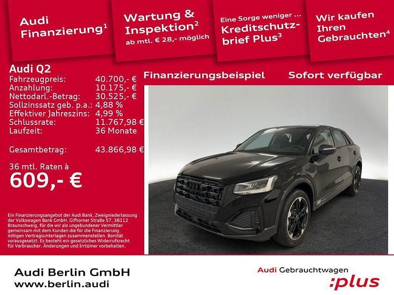 Brillantschwarz Gebraucht 2025 Audi Q2 Advanced Plus SUV | 40.700 € - Bild 1/3