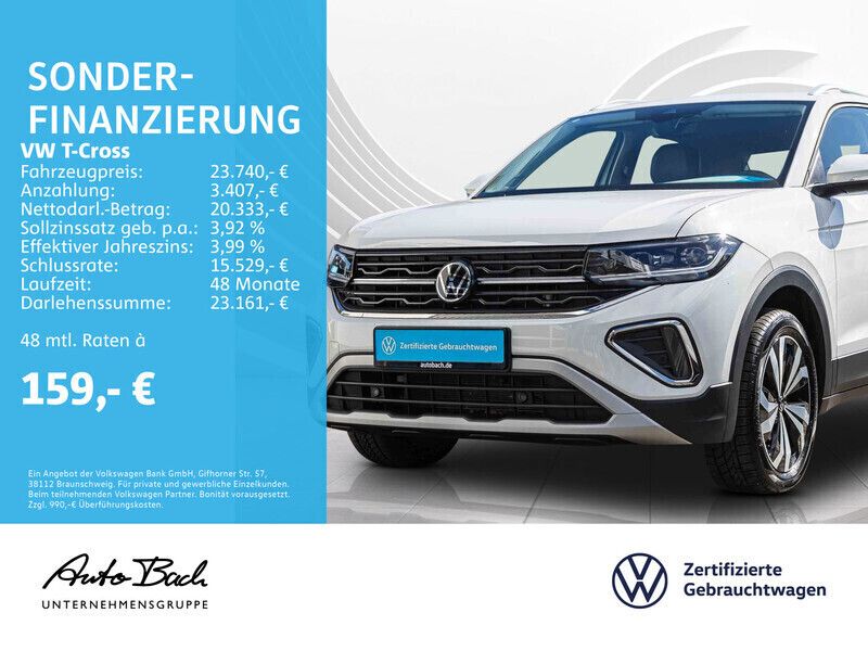 Weiß (pure white) Gebraucht 2024 VW T-Cross Pro SUV | 23.740 € (Fairer Preis) - Bild 1/4