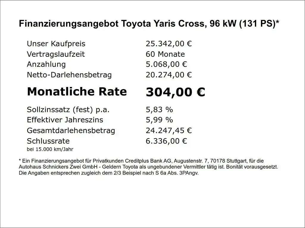 Gebraucht Toyota Yaris Cross 131 PS (96 kW) 2025 Schwarz SUV