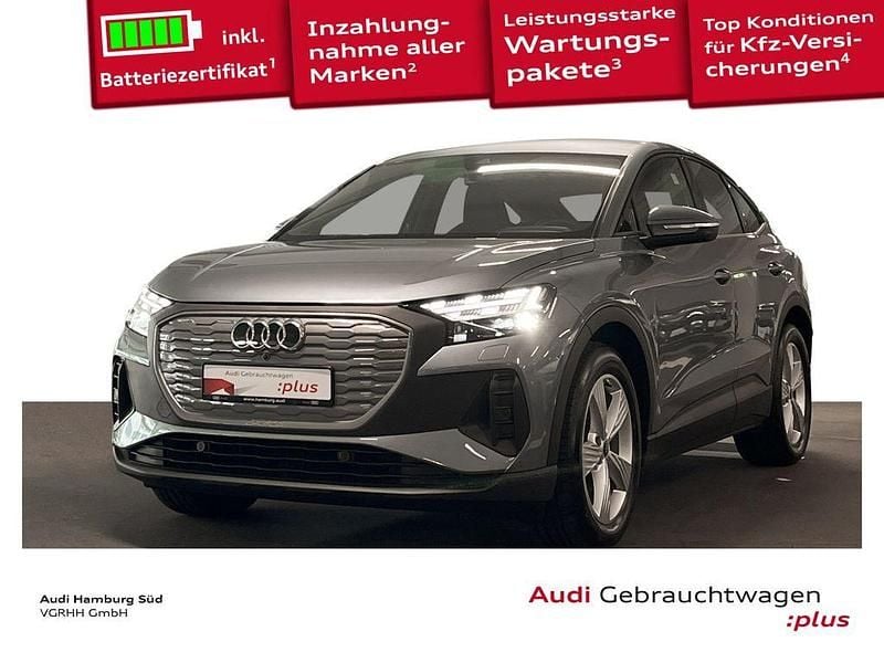 5y geysirblau metallic Gebraucht 2022 Audi Q4 Sportback e-tron Basis SUV | 25.220 € (Guter Preis) - Bild 1/3