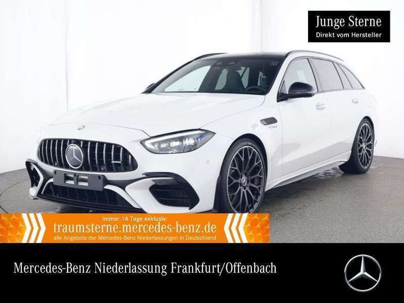 Manufaktur opalithweiß bright Gebraucht 2024 Mercedes C63S AMG AMG Kombi | 87.890 € (Etwas zu teuer) - Bild 1/3