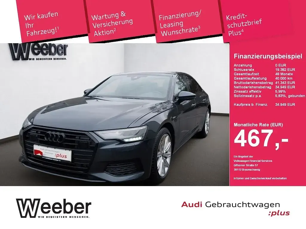 Usata Audi A6 Design 265 CV (194 kW) 2022 Grigio Berlina