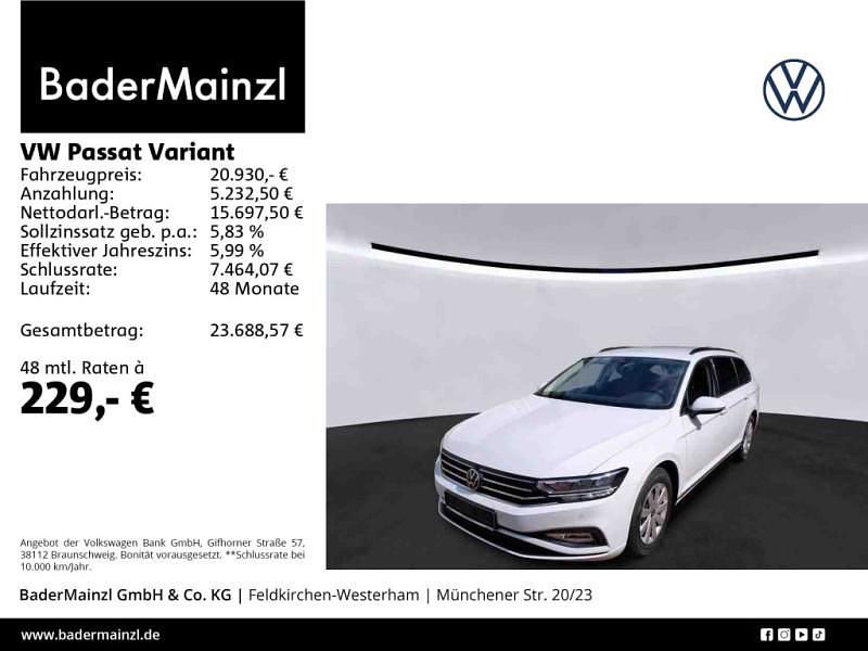 Weiß Gebraucht 2021 VW Passat Kombi | 20.930 € (Fairer Preis) - Bild 1/3