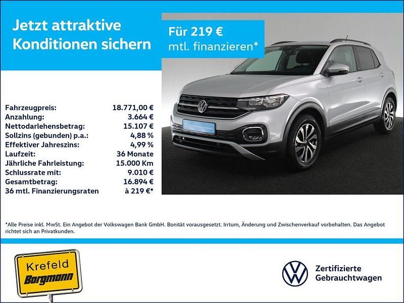 Reflexsilber metallic (metallic) Gebraucht 2021 VW T-Cross Active SUV | 18.771 € (Fairer Preis) - Bild 1/2