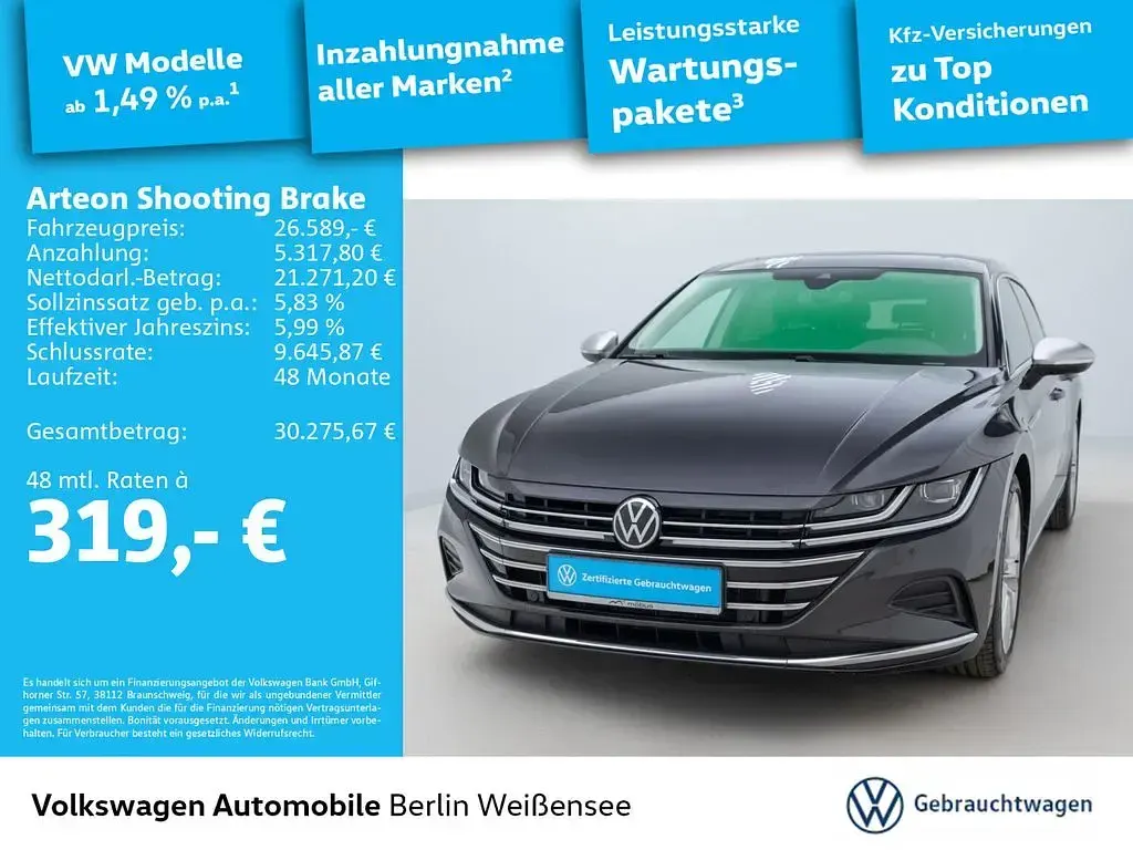 Gebraucht VW Arteon Elegance 150 PS (110 kW) 2022 Mangangrau metallic Kombi