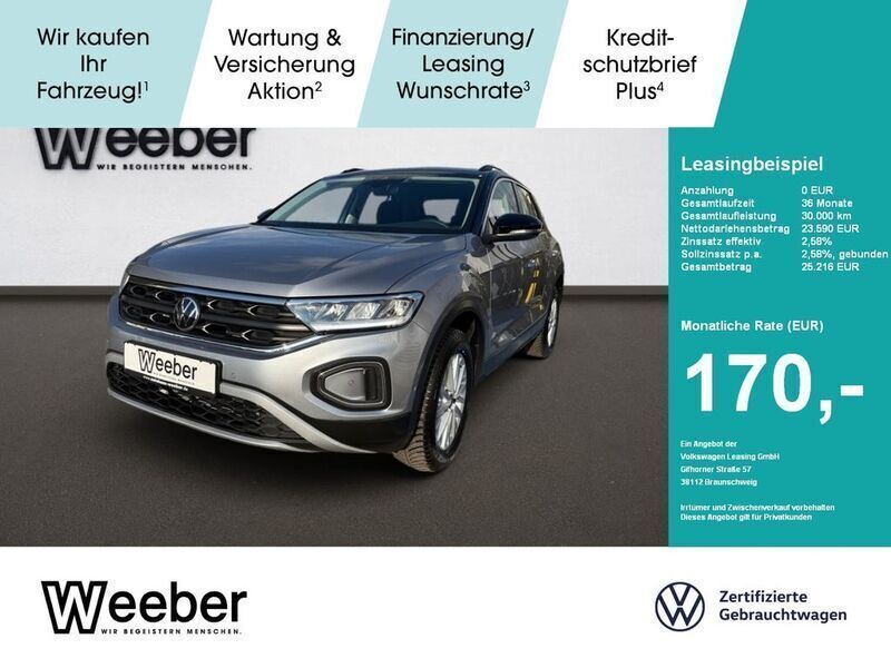 Pyritsilber (metallic) Gebraucht 2024 VW T-Roc Life SUV | 24.930 € (Guter Preis) - Bild 1/4