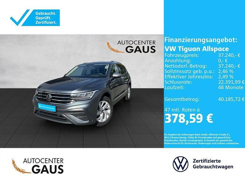 Grau Gebraucht 2024 VW Tiguan Allspace Life SUV | 37.240 € (Fairer Preis) - Bild 1/4