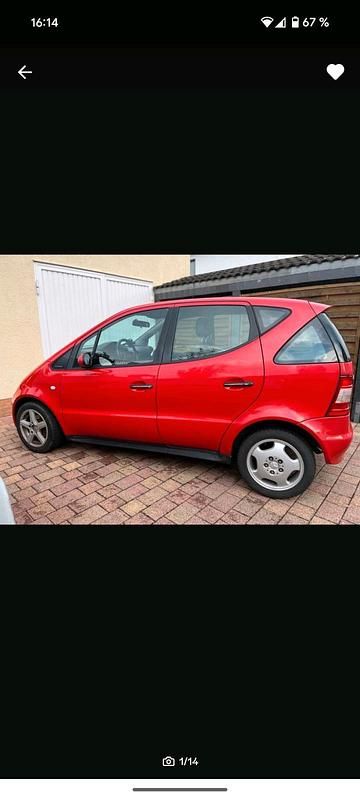 Rot Gebraucht 1999 Mercedes A140 Kleinwagen | 550 € (Superpreis) - Bild 1/4