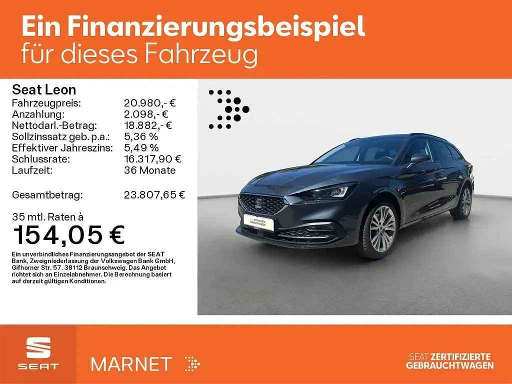 Gebraucht Seat Leon Style 110 PS (80 kW) 2024 Grau Kombi