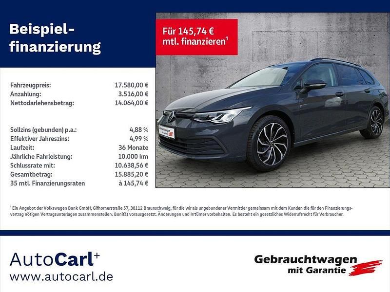 Grau Gebraucht 2021 VW Golf VIII Life Kombi | 17.580 € (Guter Preis) - Bild 1/4