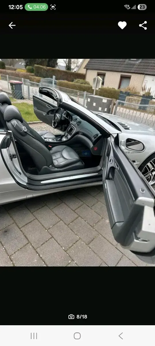 Gebraucht Mercedes SL500 AMG 306 PS (225 kW) 2001 Silber Cabrio