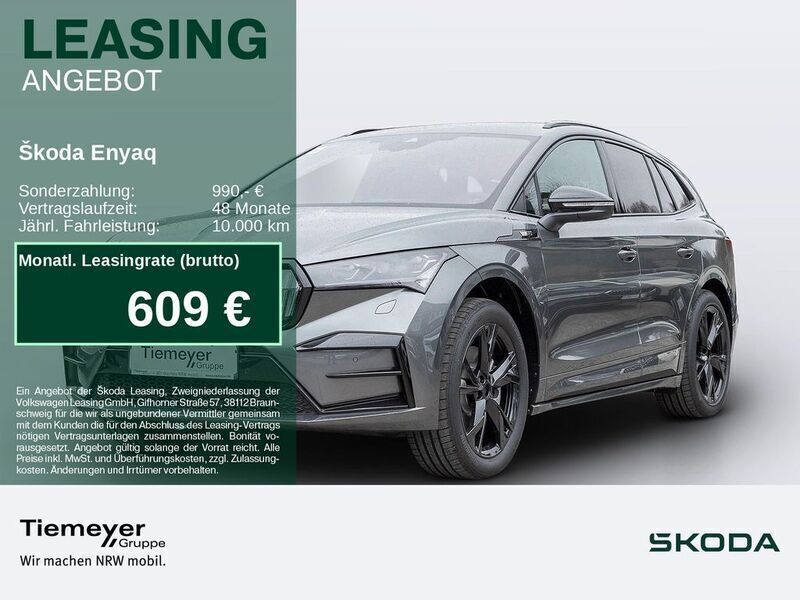 Grau Neu 2025 Skoda Enyaq iV RS SUV | 58.980 € (Fairer Preis) - Bild 1/4