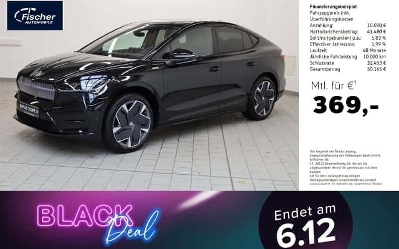 Schwarz Neu 2025 Skoda Enyaq iV RS SUV | 51.480 € (Guter Preis) - Bild 1/4