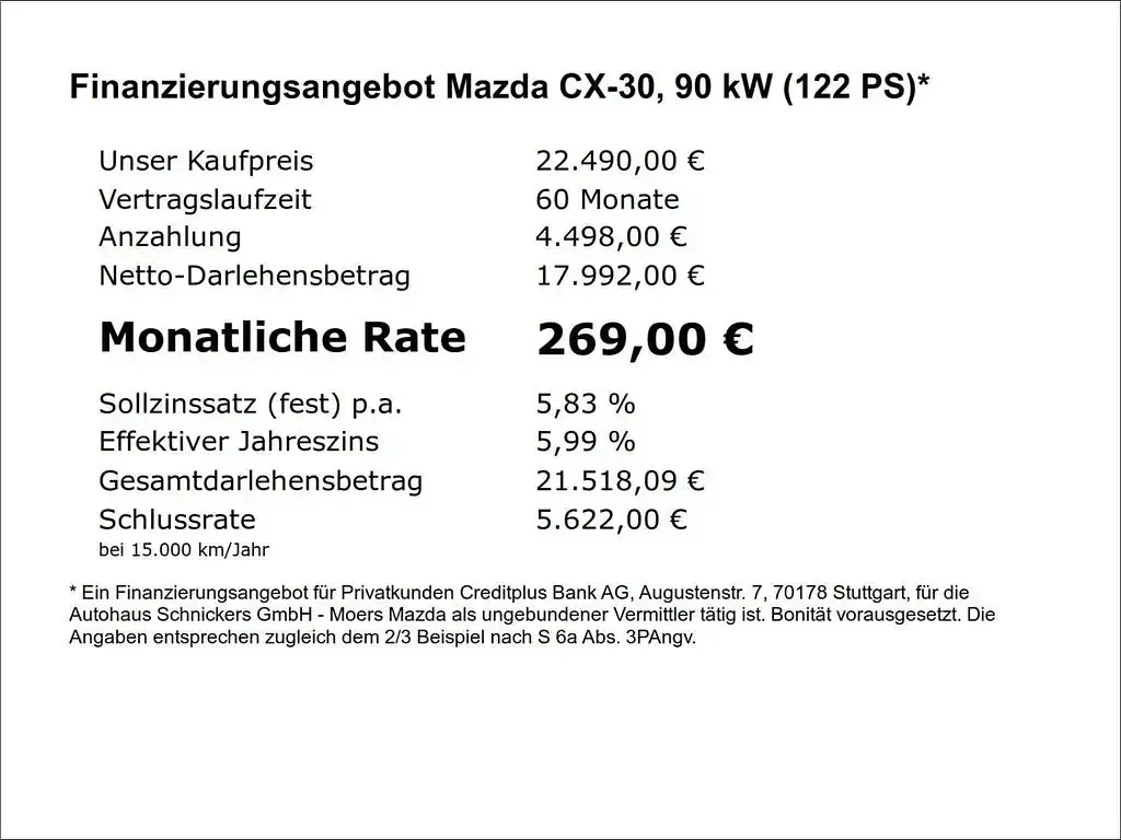 Gebraucht Mazda CX-30 Homura-Line 122 PS (89 kW) 2024 Rot SUV