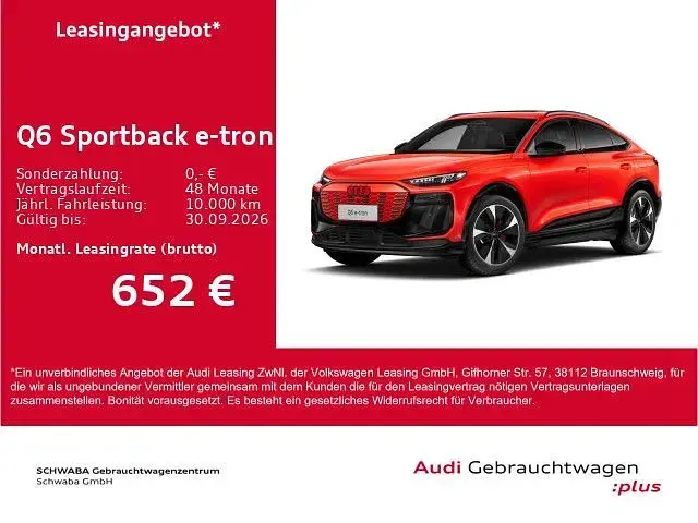Gebraucht Audi Q6 Sportback e-tron Performance 225 kW (306 PS) 2025 Rot SUV