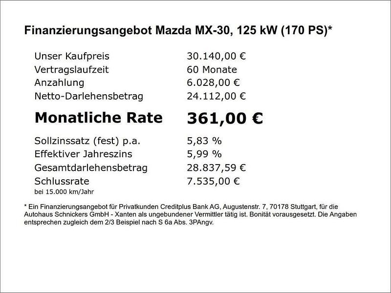 Neu Mazda MX30 Nagisa 170 PS (125 kW) 2025 Grau SUV